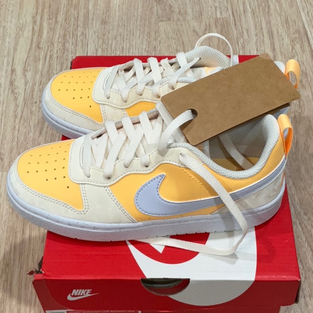 Nike Kids neon Orange and Gray Sneakers - Picture 3 of 8